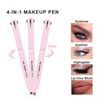 Individuelles Logo 4-in-1 Kosmetikstift 4 Farben Lippenkonturenstift /Hochglanz Eyeliner /Augenbrauenstift / Makeup Stift
