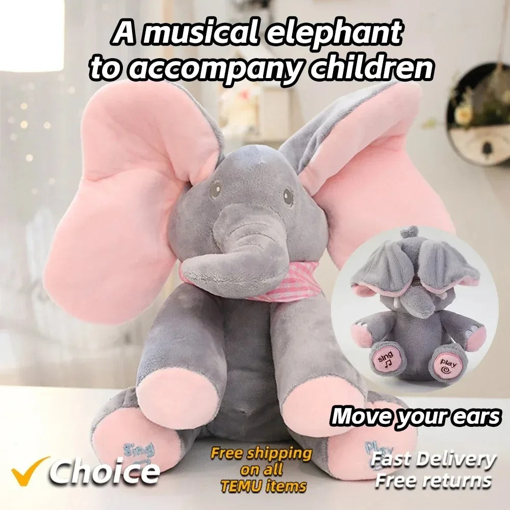 Versteckspiel Elefant Plüschtier Baby Versteckspiel Spielzeug Singen Interaktives Musikspielzeug