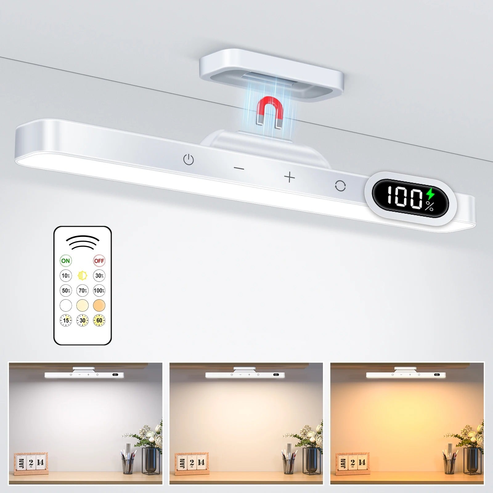 WILLED 5 W dimmbare Spiegelleuchten, verstellbares Make-up-Licht mit 120 LEDs, 2500 mAh, wiederaufladbare LED-Leuchten unter dem Schrank