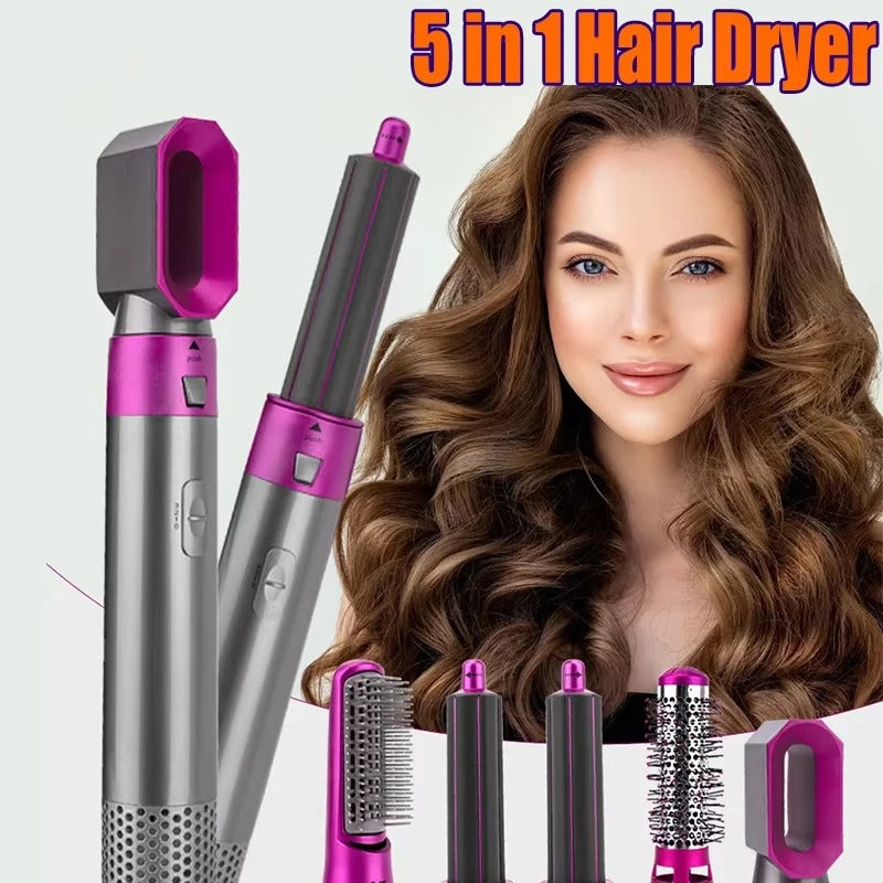 5 in 1 Haartrockner Heißer Kamm Set Professionelle Lockenstab Haarglätter Styling Werkzeug Für Airwrap Haartrockner