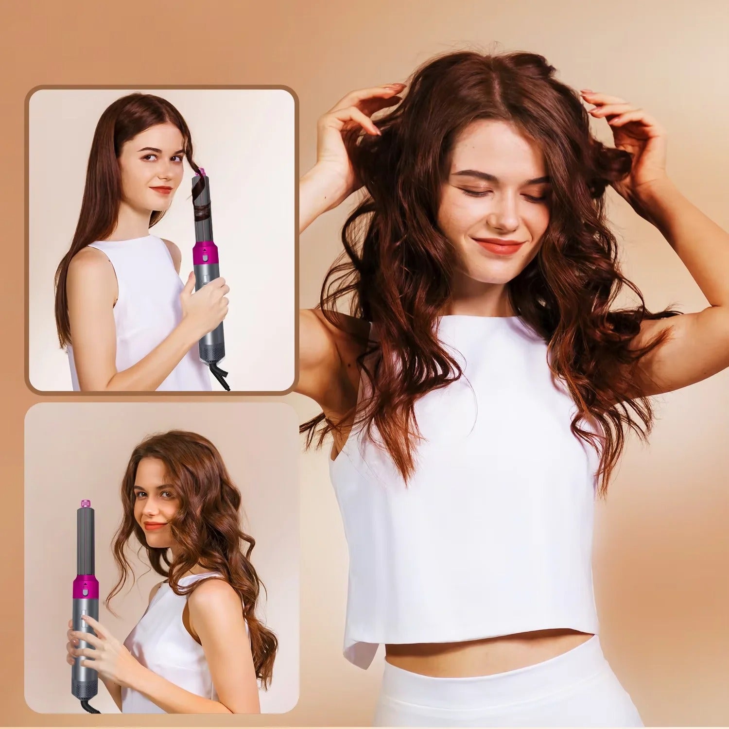 5 in 1 Haartrockner Heißer Kamm Set Professionelle Lockenstab Haarglätter Styling Werkzeug Für Airwrap Haartrockner