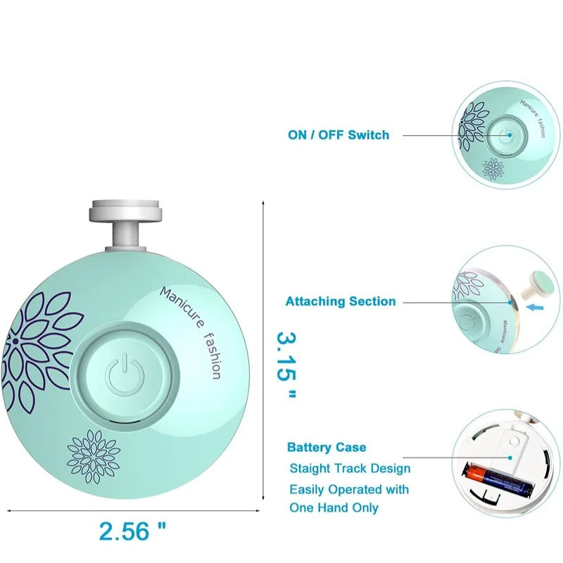 elektrischer Nageltrimmer für Babys und ebenfalls für Erwachsene geeignet