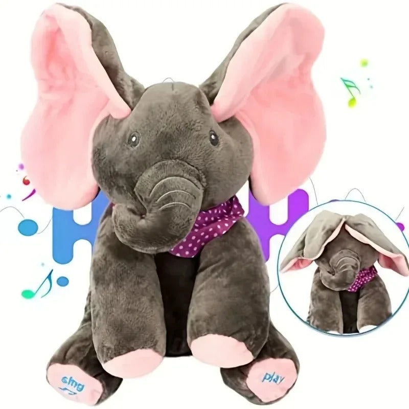 Versteckspiel Elefant Plüschtier Baby Versteckspiel Spielzeug Singen Interaktives Musikspielzeug