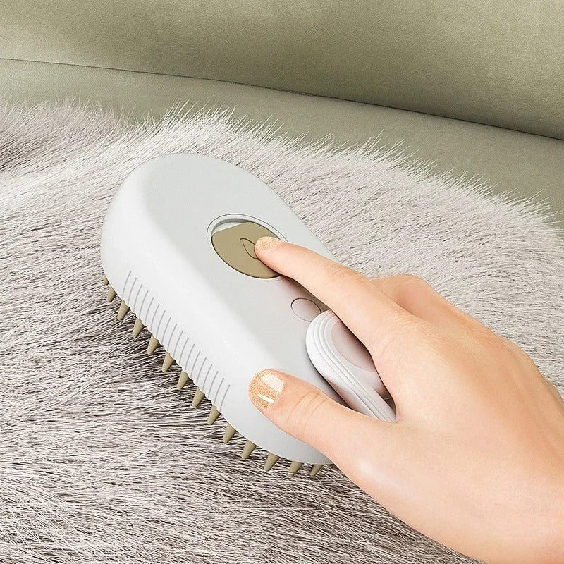 3 in 1 faltbare selbstreinigende Pflegehaarbürste mit Wasserspray / Dampfbürste für Haustiere
