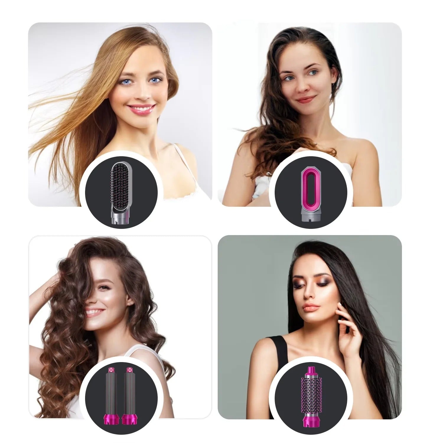 5 in 1 Haartrockner Heißer Kamm Set Professionelle Lockenstab Haarglätter Styling Werkzeug Für Airwrap Haartrockner