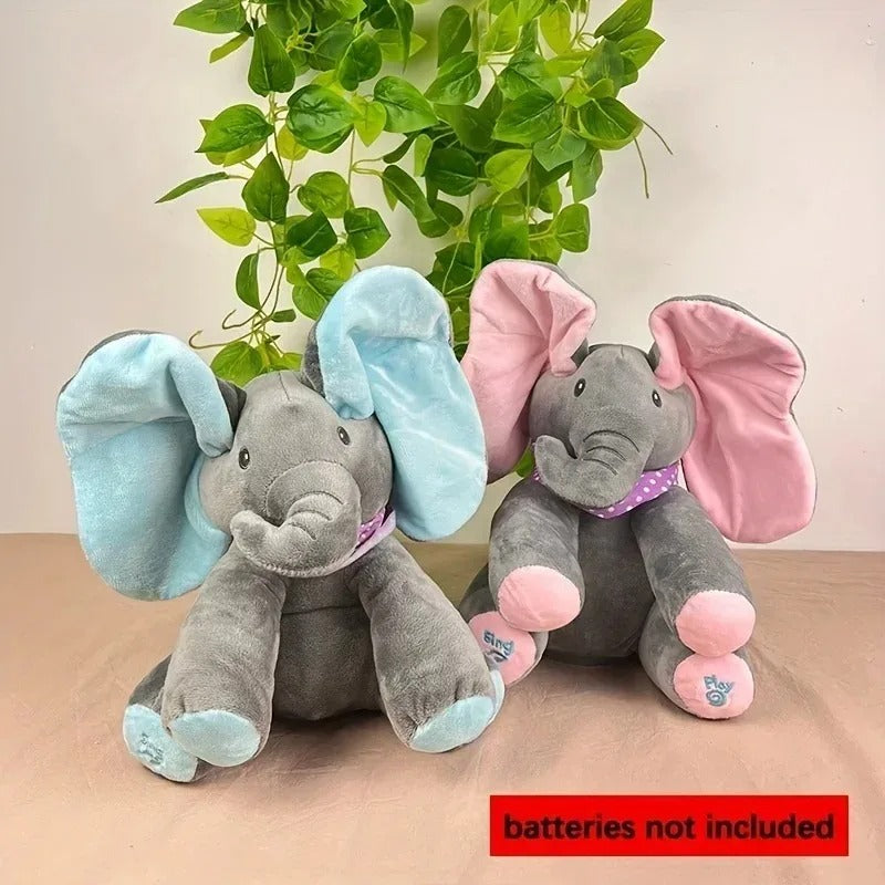 Versteckspiel Elefant Plüschtier Baby Versteckspiel Spielzeug Singen Interaktives Musikspielzeug