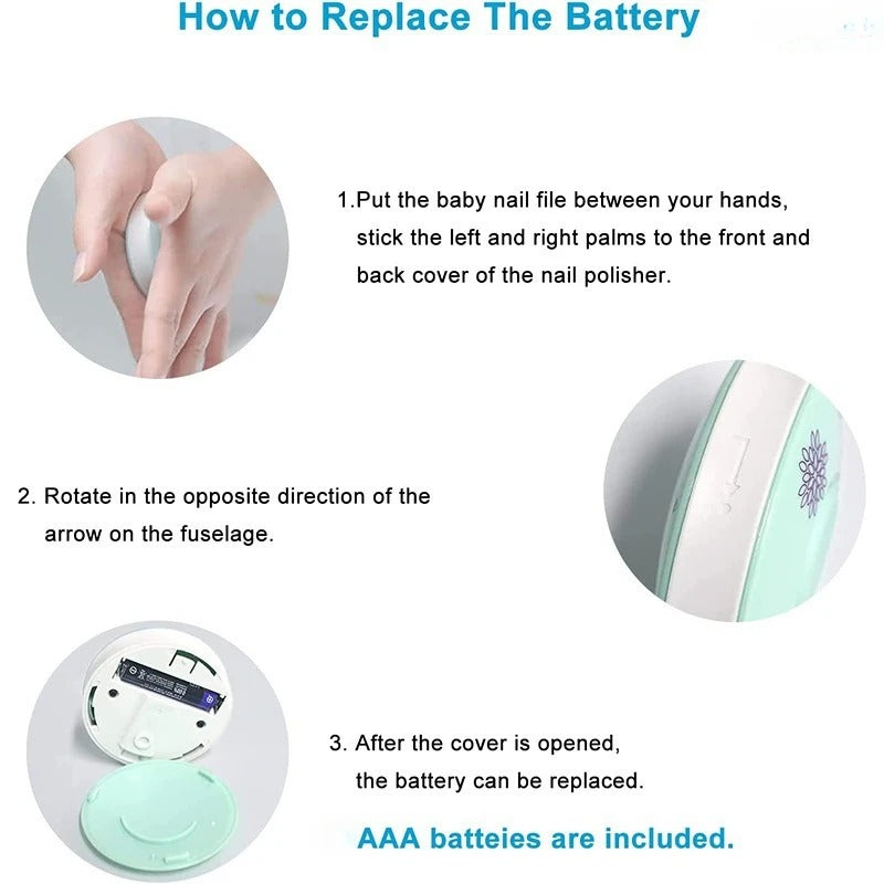 elektrischer Nageltrimmer für Babys und ebenfalls für Erwachsene geeignet