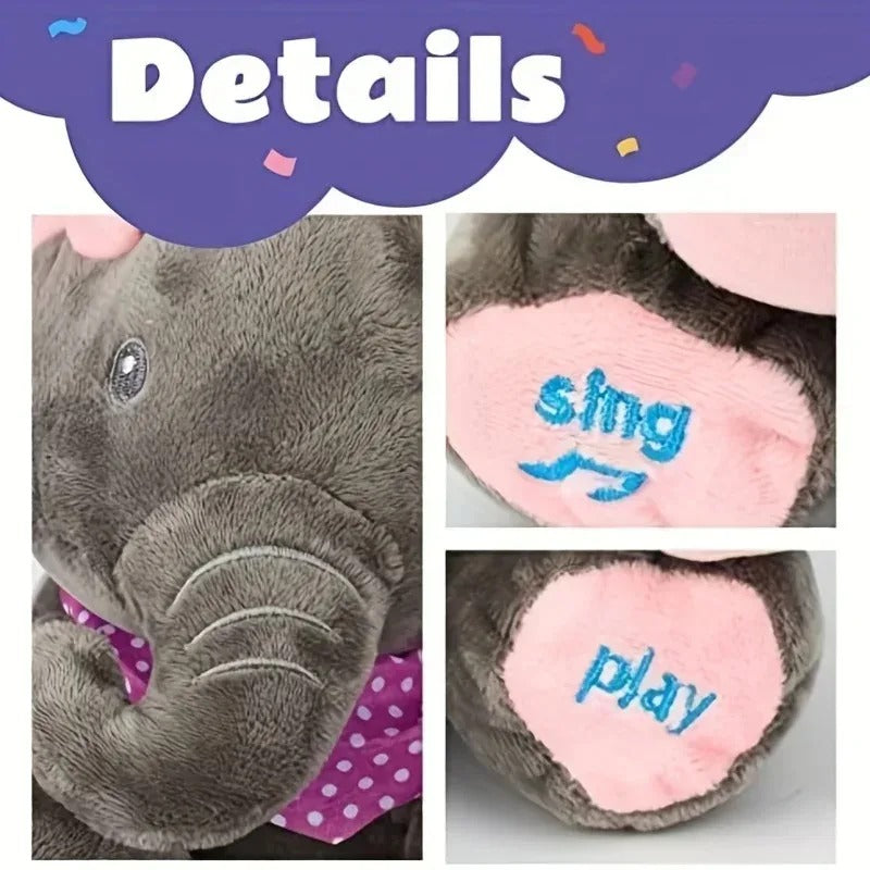 Versteckspiel Elefant Plüschtier Baby Versteckspiel Spielzeug Singen Interaktives Musikspielzeug