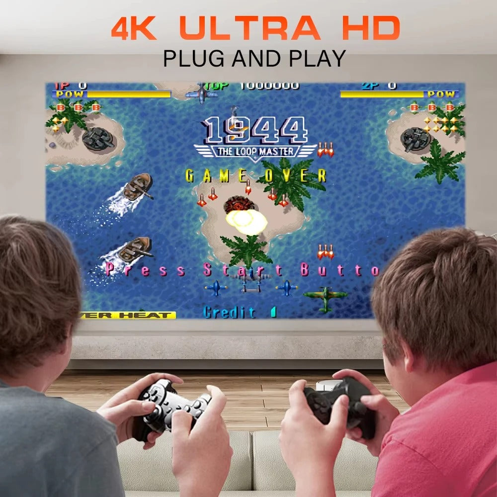 3D-Spielprojektor P30MAX Retro-Videospielkonsole Wireless Controller 4K ULTRA HD Plug-and-Play Android11 BT5.0 720P Heimkino