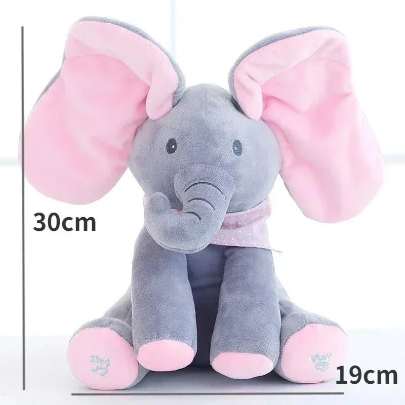 Versteckspiel Elefant Plüschtier Baby Versteckspiel Spielzeug Singen Interaktives Musikspielzeug