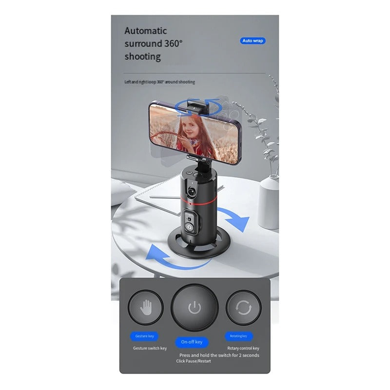 Desktop-Telefonständer, automatische Gesichtsverfolgung, 360° Rotation