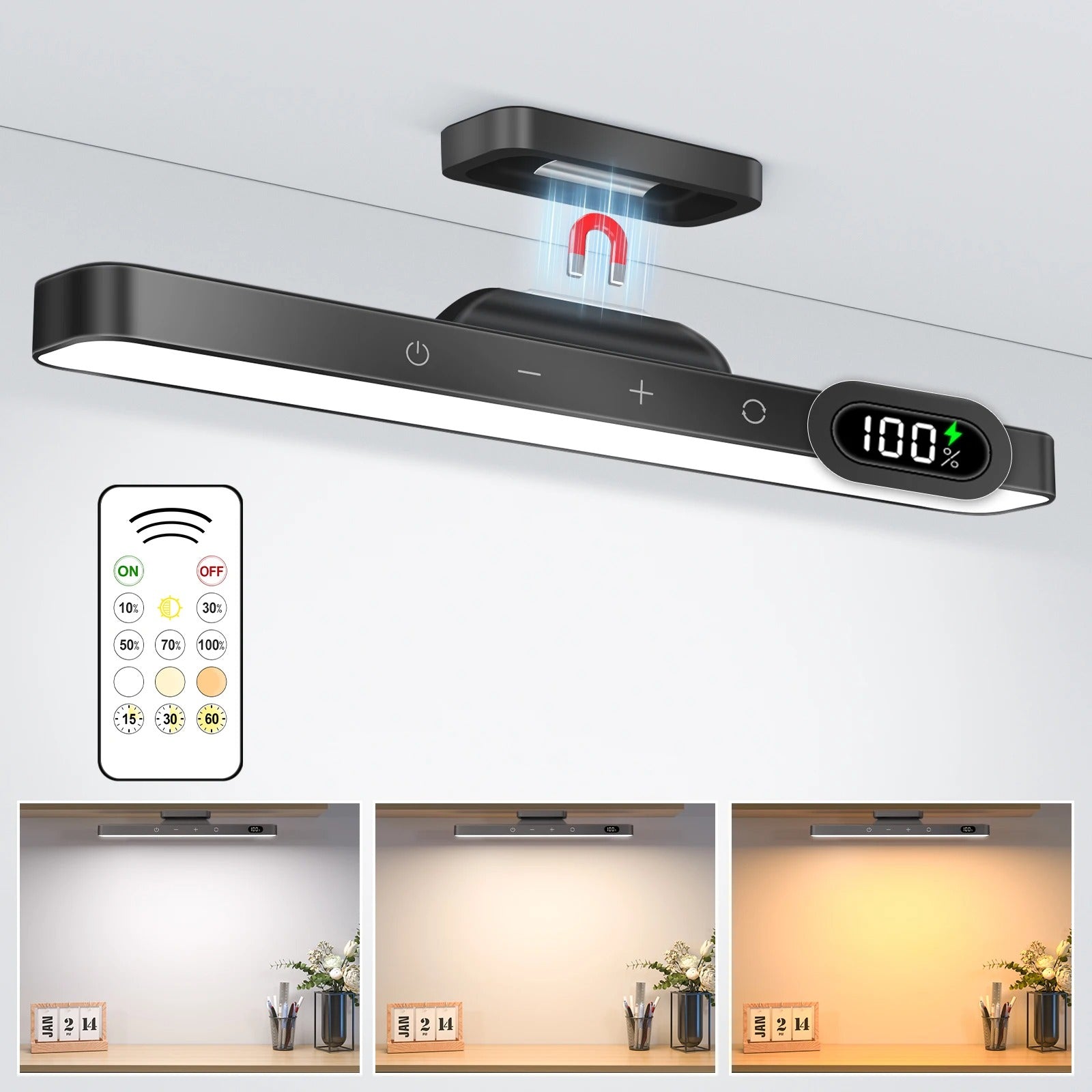 WILLED 5 W dimmbare Spiegelleuchten, verstellbares Make-up-Licht mit 120 LEDs, 2500 mAh, wiederaufladbare LED-Leuchten unter dem Schrank