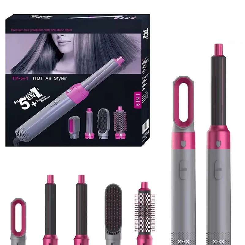 5 in 1 Haartrockner Heißer Kamm Set Professionelle Lockenstab Haarglätter Styling Werkzeug Für Airwrap Haartrockner