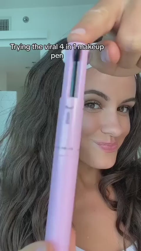 Individuelles Logo 4-in-1 Kosmetikstift 4 Farben Lippenkonturenstift /Hochglanz Eyeliner /Augenbrauenstift / Makeup Stift